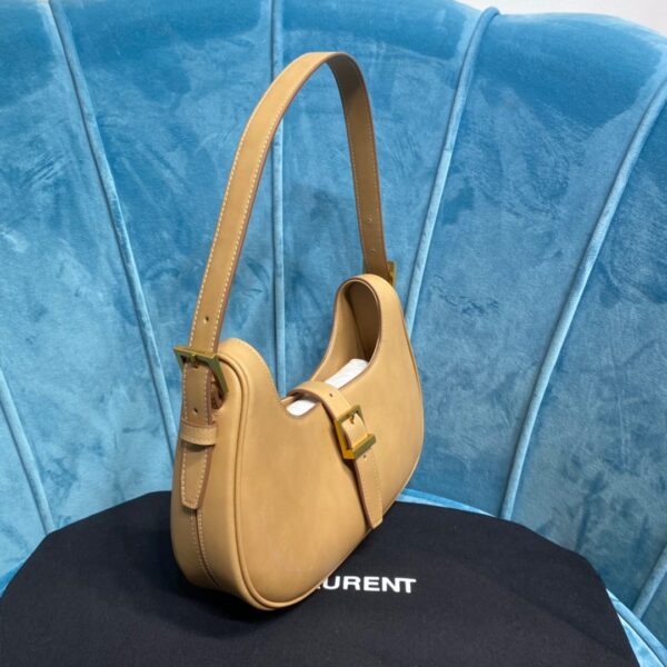 [REP 1:1] Saint Laurent Le Fermoir Hobo Bag Brown For Women 9.5in/24cm YSL