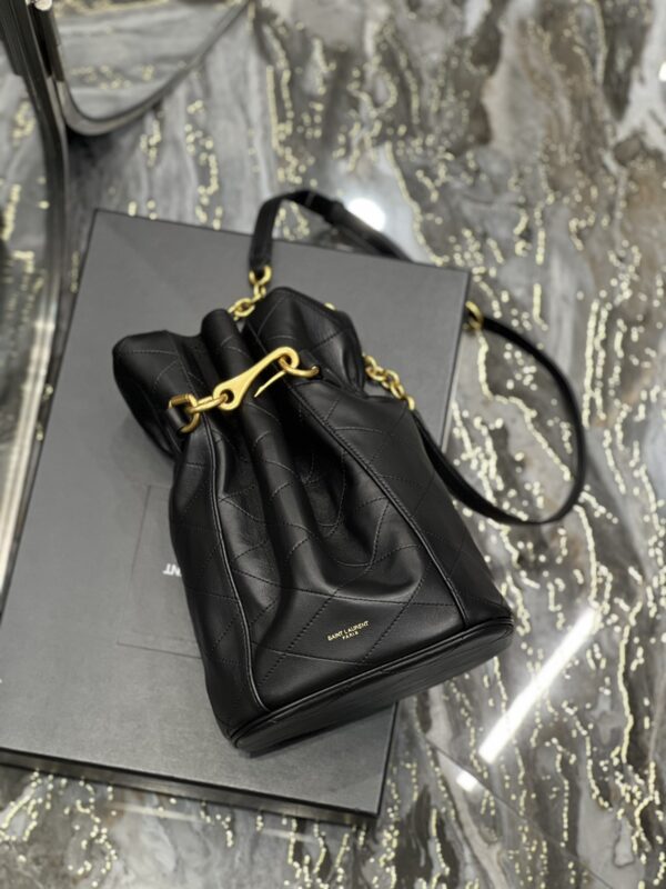[REP 1:1] Saint Laurent Le Maillon Bucket Bag Black For Women 10.6in/27cm YSL 686310AAAJK1000