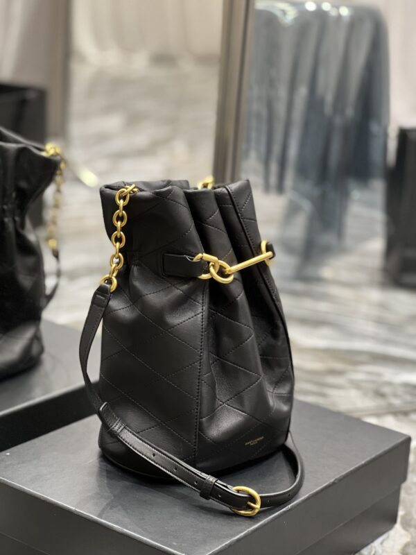 [REP 1:1] Saint Laurent Le Maillon Bucket Bag Black For Women 10.6in/27cm YSL 686310AAAJK1000