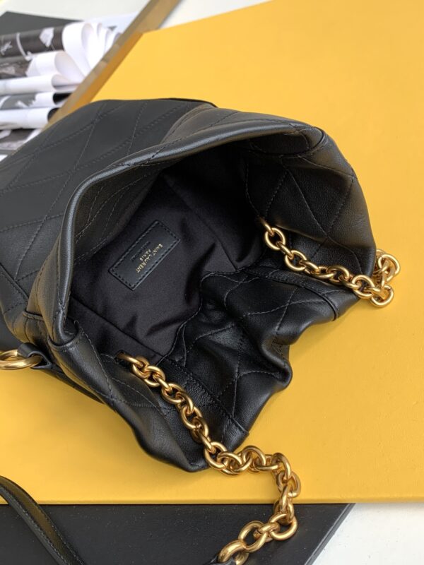 [REP 1:1] Saint Laurent Le Maillon Hook Bucket Bag Black For Women, Women's Bags 10.6in/27cm YSL 686310AAAJK1000