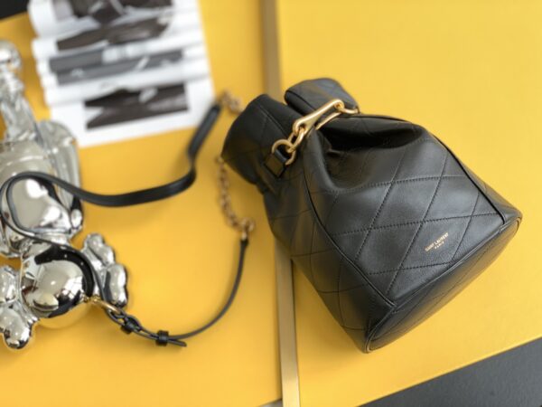 [REP 1:1] Saint Laurent Le Maillon Hook Bucket Bag Black For Women, Women's Bags 10.6in/27cm YSL 686310AAAJK1000
