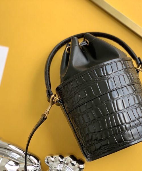 [REP 1:1] Saint Laurent Le Maillon Hook Bucket Bag Black For Women, Women's Bags 10.6in/27cm YSL