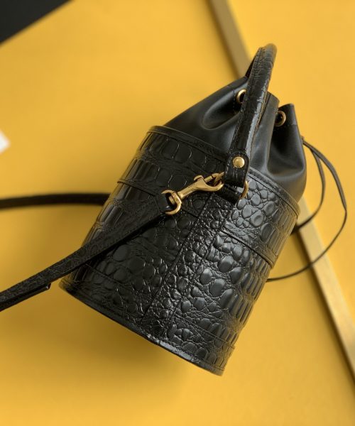 [REP 1:1] Saint Laurent Le Maillon Hook Bucket Bag Black For Women, Women's Bags 10.6in/27cm YSL