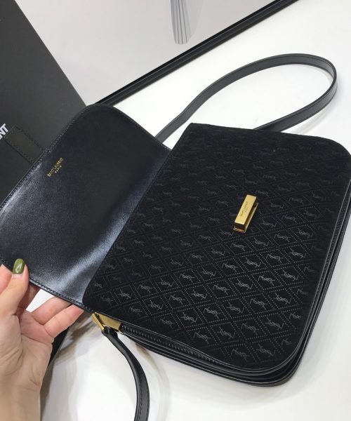 [REP 1:1] Saint Laurent Le Monogramme Small Satchel In Monogram Canvas And Smooth Black For Women 9in/23cm YSL