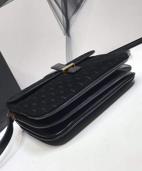 [REP 1:1] Saint Laurent Le Monogramme Small Satchel In Monogram Canvas And Smooth Black For Women 9in/23cm YSL