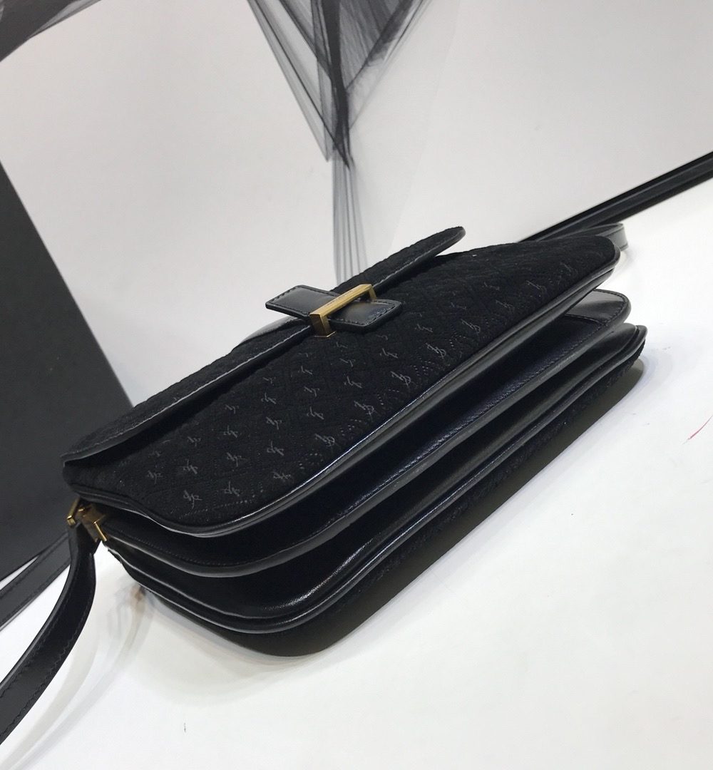 [REP 1:1] Saint Laurent Le Monogramme Small Satchel In Monogram Canvas And Smooth Black For Women 9in/23cm YSL