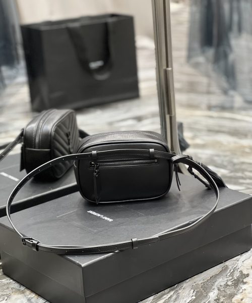 [REP 1:1] Saint Laurent Lou Belt Bag Black In Matelassé Black Metal Hardware For Women 6.1in/15cm YSL 534817DV7081000
