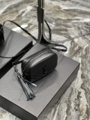 [REP 1:1] Saint Laurent Lou Belt Bag Black In Matelassé Black Metal Hardware For Women 6.1in/15cm YSL 534817DV7081000