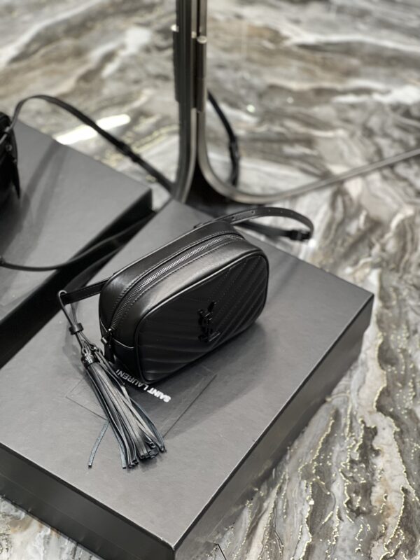 [REP 1:1] Saint Laurent Lou Belt Bag Black In Matelassé Black Metal Hardware For Women 6.1in/15cm YSL 534817DV7081000