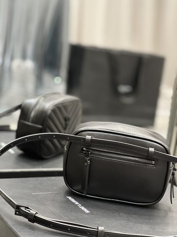 [REP 1:1] Saint Laurent Lou Belt Bag Black In Matelassé Black Metal Hardware For Women 6.1in/15cm YSL 534817DV7081000