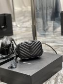 [REP 1:1] Saint Laurent Lou Belt Bag Black In Matelassé Black Metal Hardware For Women 6.1in/15cm YSL 534817DV7081000