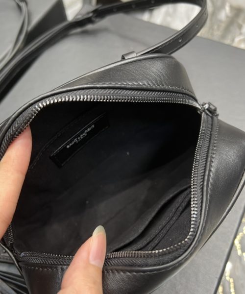 [REP 1:1] Saint Laurent Lou Belt Bag Black In Matelassé Black Metal Hardware For Women 6.1in/15cm YSL 534817DV7081000