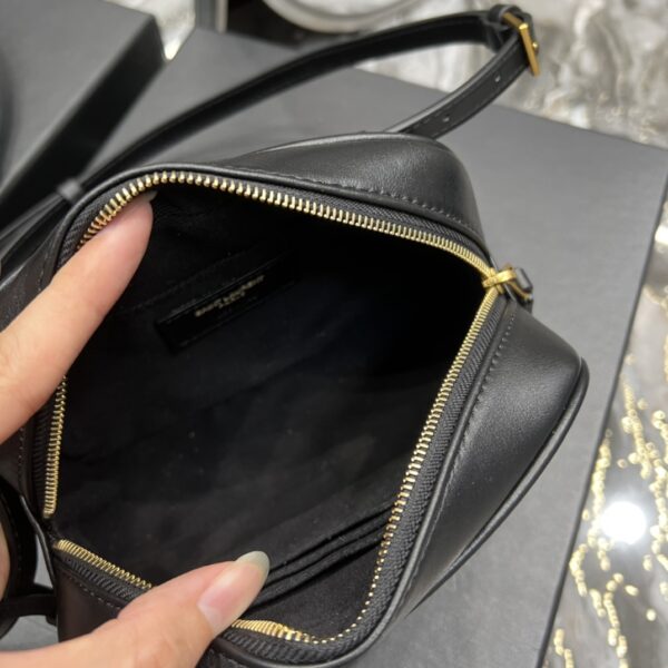 [REP 1:1] Saint Laurent Lou Belt Bag Black In Matelassé Gold Toned Hardware For Women 6.1in/15cm YSL 614031DV7071000