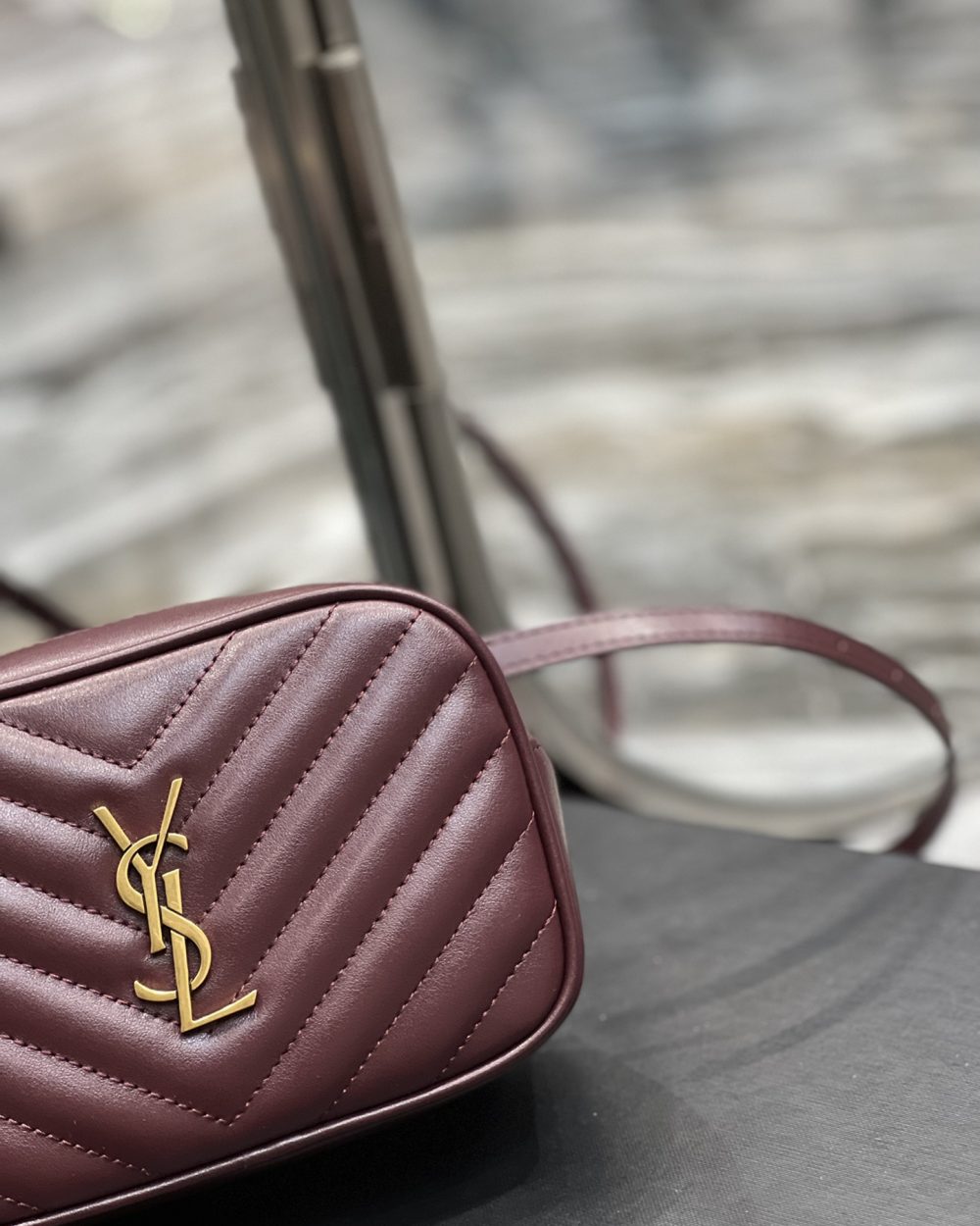 [REP 1:1] Saint Laurent Lou Belt Bag Red In Matelassé Gold Toned Hardware For Women 6.1in/15cm YSL 614031DV7072721