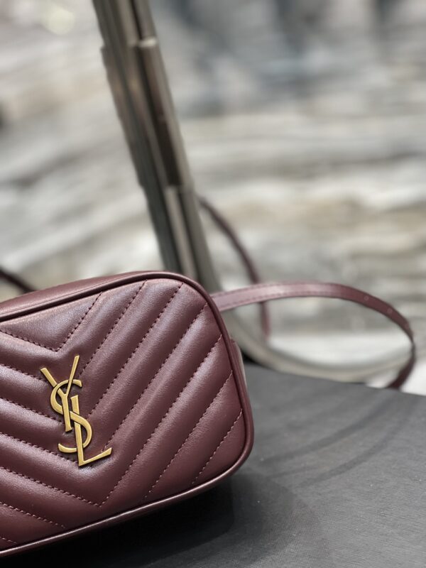 [REP 1:1] Saint Laurent Lou Belt Bag Red In Matelassé Gold Toned Hardware For Women 6.1in/15cm YSL 614031DV7072721