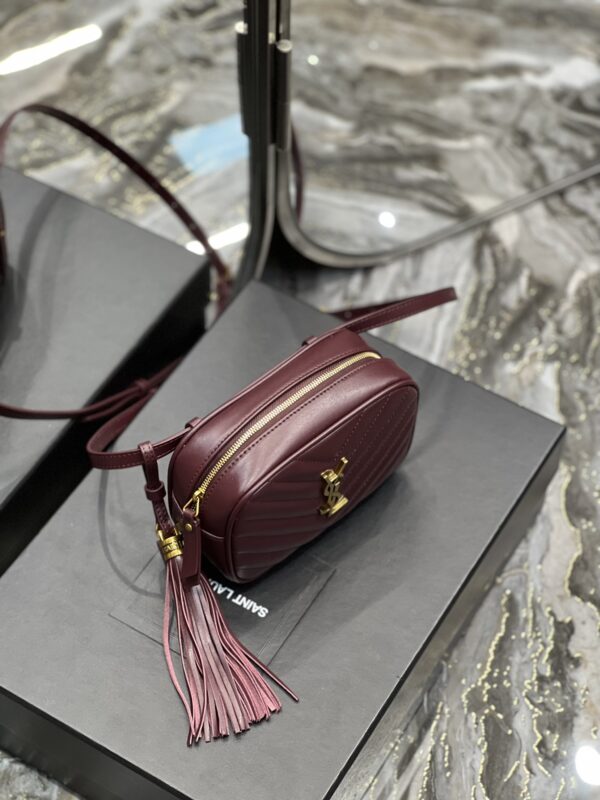 [REP 1:1] Saint Laurent Lou Belt Bag Red In Matelassé Gold Toned Hardware For Women 6.1in/15cm YSL 614031DV7072721