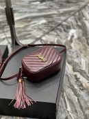 [REP 1:1] Saint Laurent Lou Belt Bag Red In Matelassé Gold Toned Hardware For Women 6.1in/15cm YSL 614031DV7072721