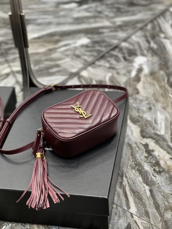 [REP 1:1] Saint Laurent Lou Belt Bag Red In Matelassé Gold Toned Hardware For Women 6.1in/15cm YSL 614031DV7072721