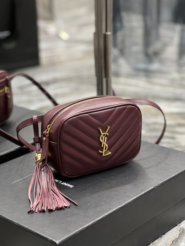[REP 1:1] Saint Laurent Lou Belt Bag Red In Matelassé Gold Toned Hardware For Women 6.1in/15cm YSL 614031DV7072721