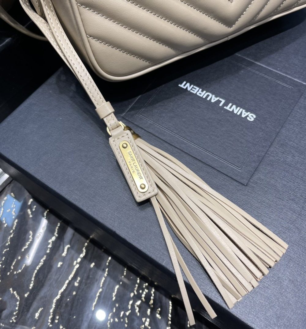 [REP 1:1] Saint Laurent Lou Camera Bag Beige With Gold Toned Hardware For Women 9in/23cm YSL 612544DV7072721