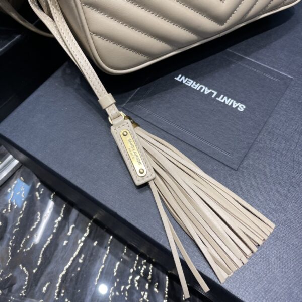 [REP 1:1] Saint Laurent Lou Camera Bag Beige With Gold Toned Hardware For Women 9in/23cm YSL 612544DV7072721