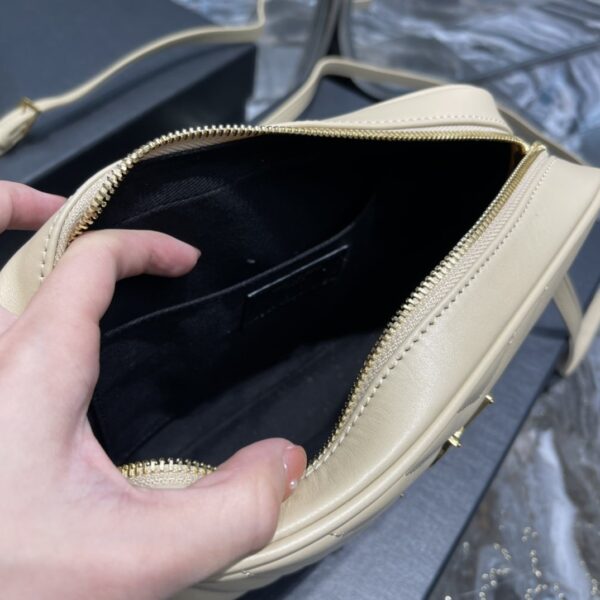 [REP 1:1] Saint Laurent Lou Camera Bag Beige With Gold Toned Hardware For Women 9in/23cm YSL 612544DV7072721