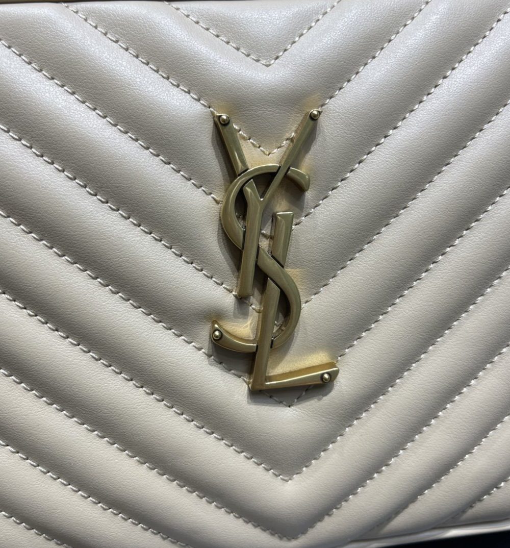 [REP 1:1] Saint Laurent Lou Camera Bag Beige With Gold Toned Hardware For Women 9in/23cm YSL 612544DV7072721