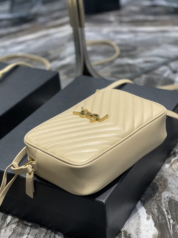 [REP 1:1] Saint Laurent Lou Camera Bag Beige With Gold Toned Hardware For Women 9in/23cm YSL 612544DV7072721