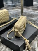 [REP 1:1] Saint Laurent Lou Camera Bag Beige With Gold Toned Hardware For Women 9in/23cm YSL 612544DV7072721