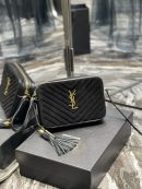 [REP 1:1] Saint Laurent Lou Camera Bag Black With Gold Hardware For Women 9in/23cm YSL 612544C4BW71000