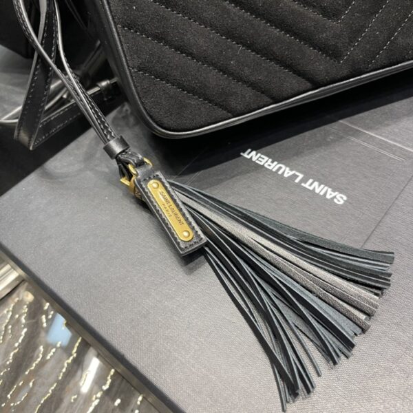 [REP 1:1] Saint Laurent Lou Camera Bag Black With Gold Hardware For Women 9in/23cm YSL 612544C4BW71000