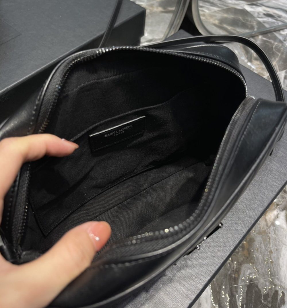 [REP 1:1] Saint Laurent Lou Camera Bag Black With Metal Hardware For Women 9in/23cm YSL 612544DV7081000