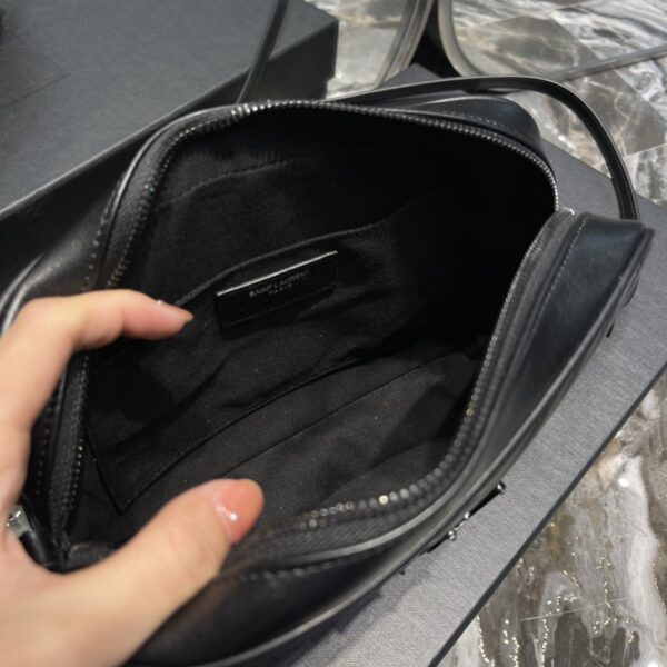 [REP 1:1] Saint Laurent Lou Camera Bag Black With Metal Hardware For Women 9in/23cm YSL 612544DV7081000