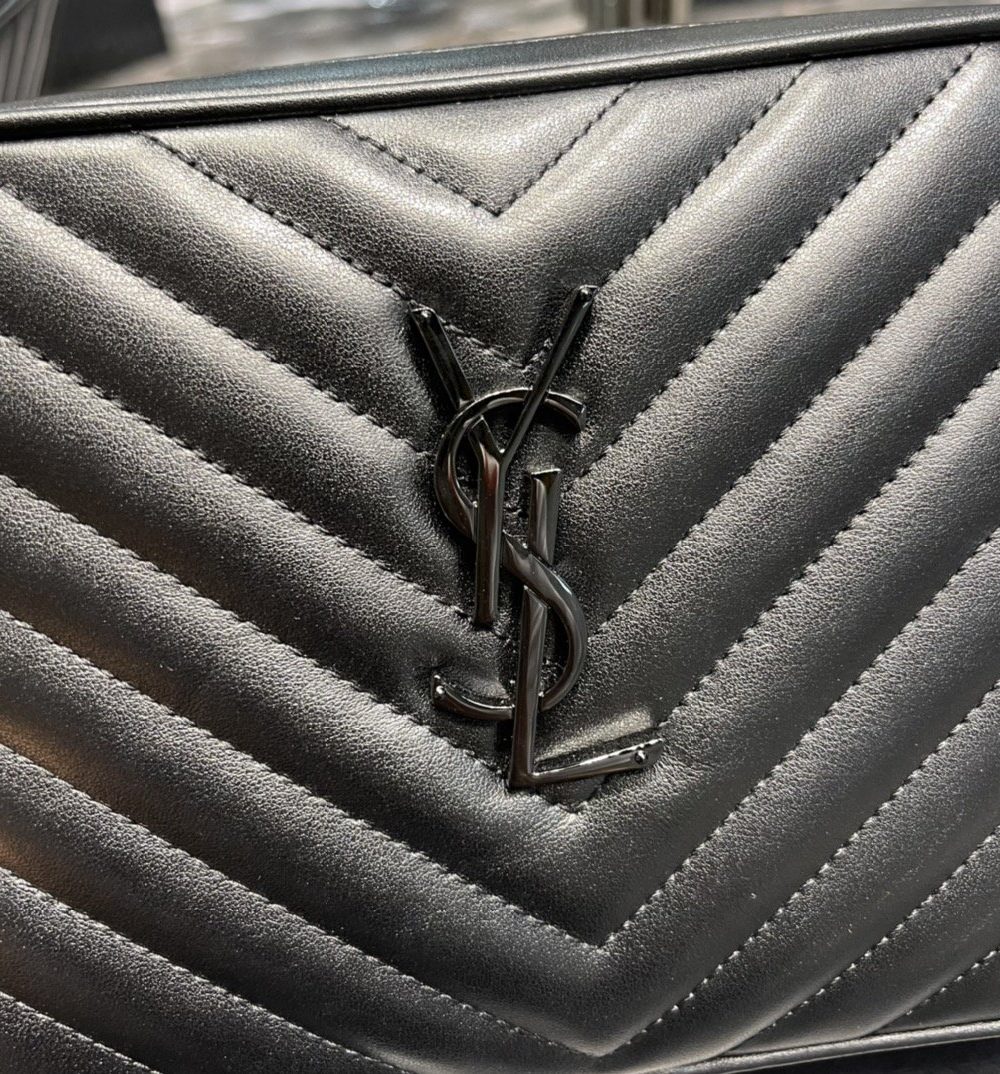 [REP 1:1] Saint Laurent Lou Camera Bag Black With Metal Hardware For Women 9in/23cm YSL 612544DV7081000