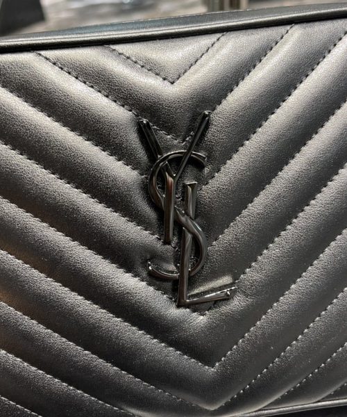 [REP 1:1] Saint Laurent Lou Camera Bag Black With Metal Hardware For Women 9in/23cm YSL 612544DV7081000