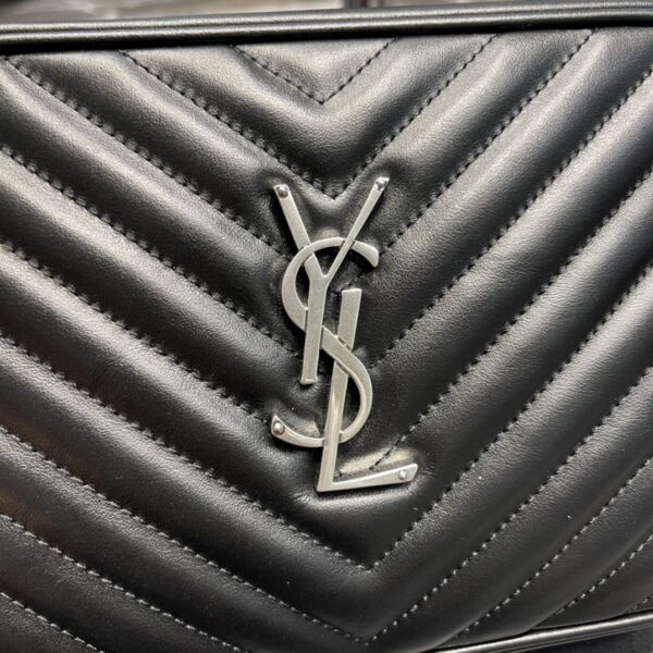 [REP 1:1] Saint Laurent Lou Camera Bag Black With Silver Toned Hardware For Women 9in/23cm YSL 612544DV7041000