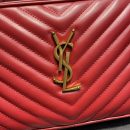 [REP 1:1] Saint Laurent Lou Camera Bag Red With Gold Toned Hardware For Women 9in/23cm YSL 612544DV7076008