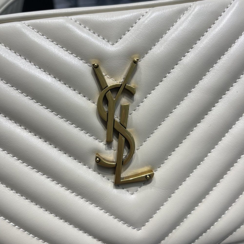 [REP 1:1] Saint Laurent Lou Camera Bag White With Gold Toned Hardware For Women 9in/23cm YSL 612544DV7079207 - Image 6