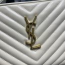 [REP 1:1] Saint Laurent Lou Camera Bag White With Gold Toned Hardware For Women 9in/23cm YSL 612544DV7079207