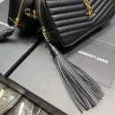 [REP 1:1] Saint Laurent Lou Mini Bag Black In Quilted Grain De Poudre With Gold Hardware For Women 7.4in/19cm YSl 6125791GF011000