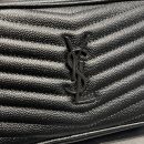 [REP 1:1] Saint Laurent Lou Mini Bag Black In Quilted Grain De Poudre With Metal Toned Hardware For Women 7.4in/19cm YSl 6125791GF081000