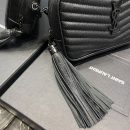 [REP 1:1] Saint Laurent Lou Mini Bag Black In Quilted Grain De Poudre With Metal Toned Hardware For Women 7.4in/19cm YSl 6125791GF081000