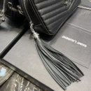 [REP 1:1] Saint Laurent Lou Mini Bag Black In Quilted Grain De Poudre With Silver Toned Hardware For Women 7.4in/19cm YSl 6125791GF021000