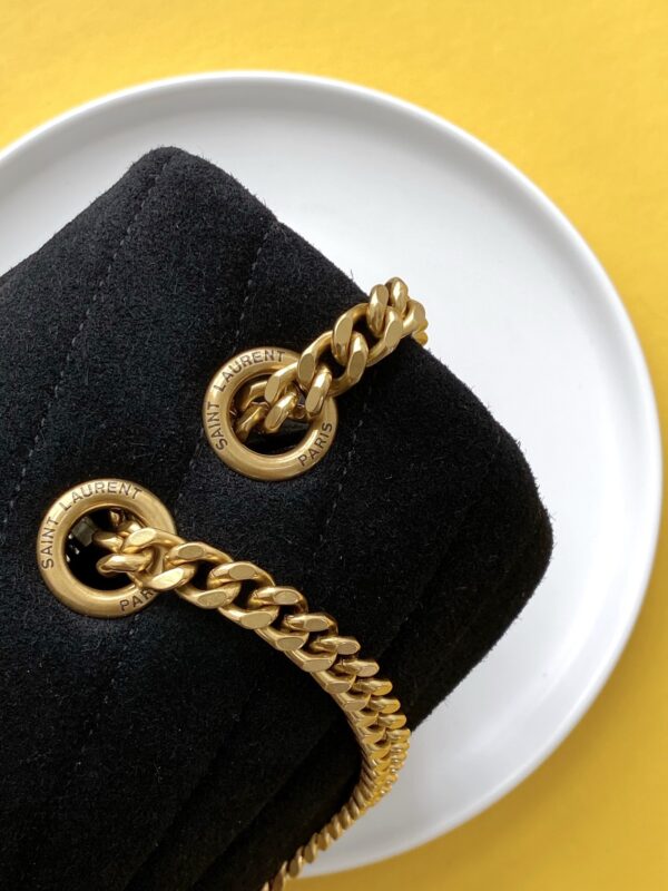 [REP 1:1] Saint Laurent Loulou Medium Chain Bag In Matelasse "Y" Black With Gold Hardware For Women 12.5in/32cm YSL 5749461U8671000