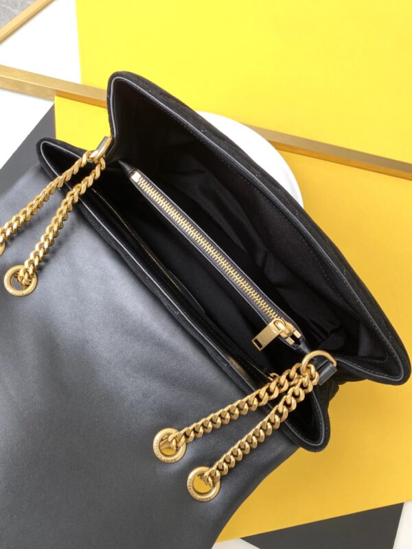 [REP 1:1] Saint Laurent Loulou Medium Chain Bag In Matelasse "Y" Black With Gold Hardware For Women 12.5in/32cm YSL 5749461U8671000