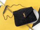 [REP 1:1] Saint Laurent Loulou Medium Chain Bag In Matelasse "Y" Black With Gold Hardware For Women 12.5in/32cm YSL 5749461U8671000