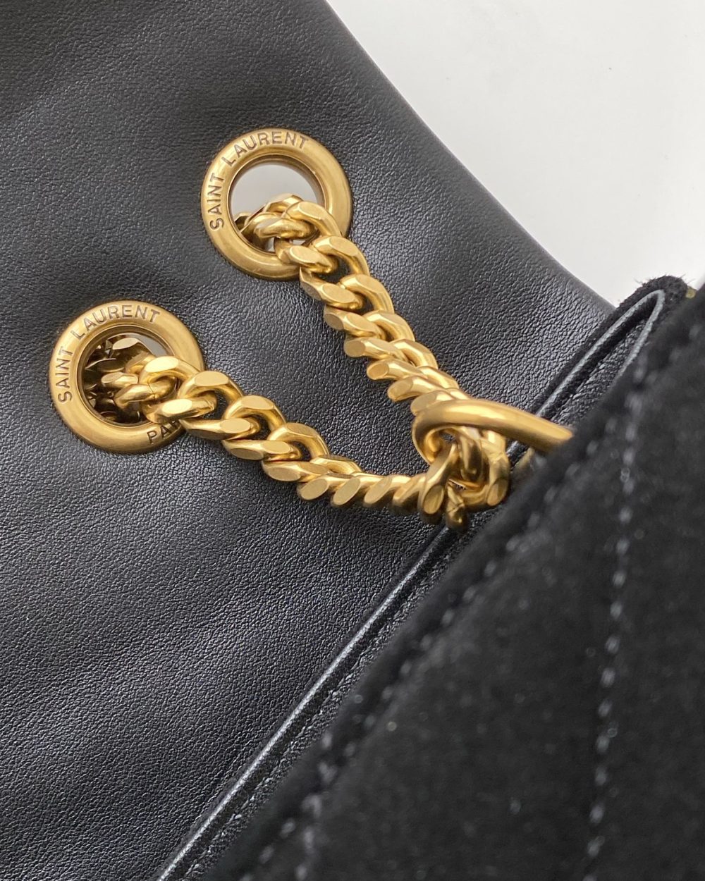 [REP 1:1] Saint Laurent Loulou Medium Chain Bag In Matelasse "Y" Black With Gold Hardware For Women 12.5in/32cm YSL 5749461U8671000