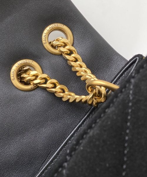 [REP 1:1] Saint Laurent Loulou Medium Chain Bag In Matelasse "Y" Black With Gold Hardware For Women 12.5in/32cm YSL 5749461U8671000