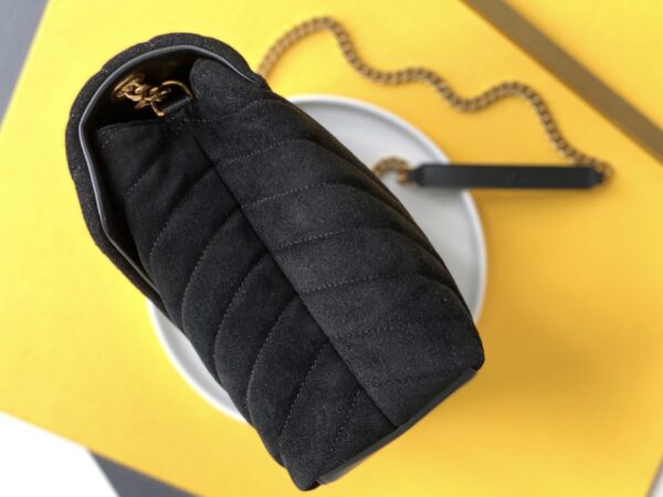 [REP 1:1] Saint Laurent Loulou Medium Chain Bag In Matelasse "Y" Black With Gold Hardware For Women 12.5in/32cm YSL 5749461U8671000
