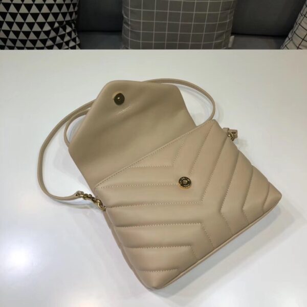 [REP 1:1] Saint Laurent Loulou Mini Shoulder Bag Beige For Women 7in/18cm YSL